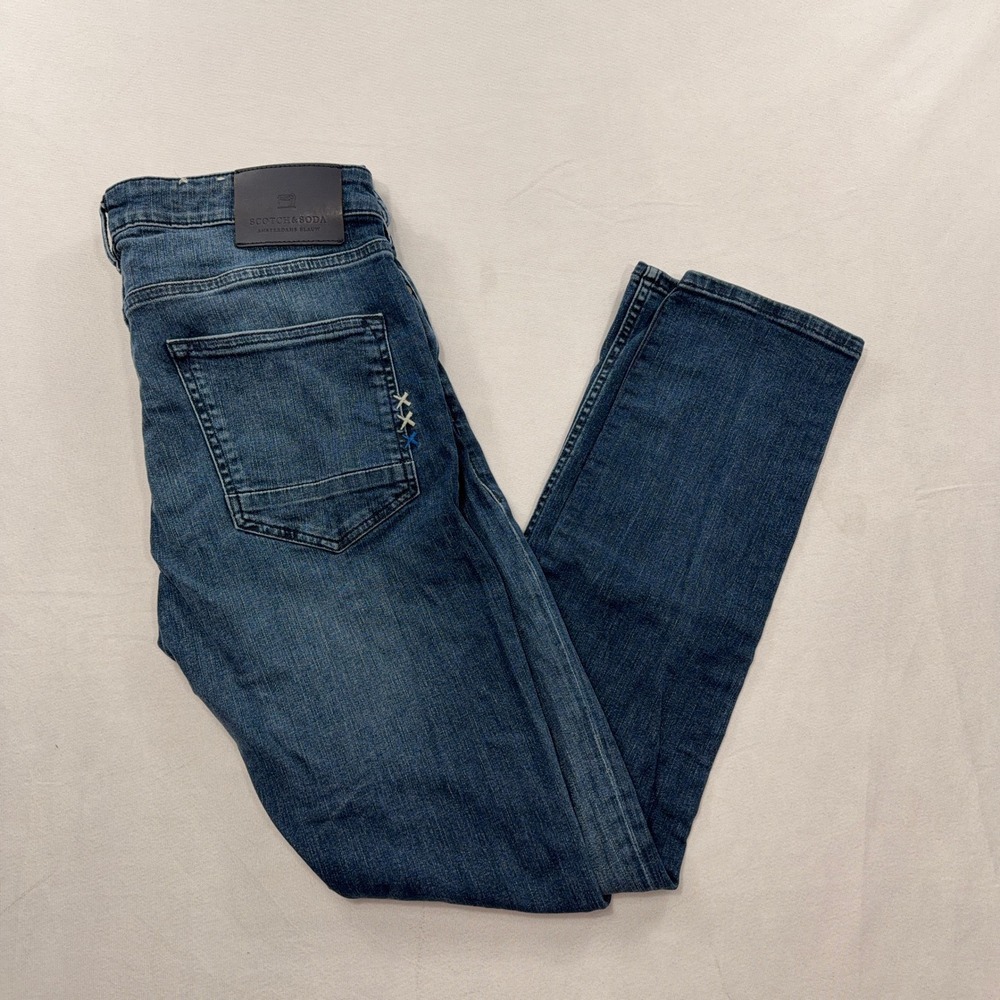 Scotch & Soda Jeans Skim Slim Fit Amsterdams‎ Blauw Blue Men 33x32